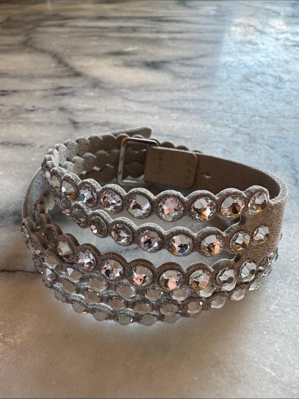 Swarovski Crystal Grey Wrap Bracelet